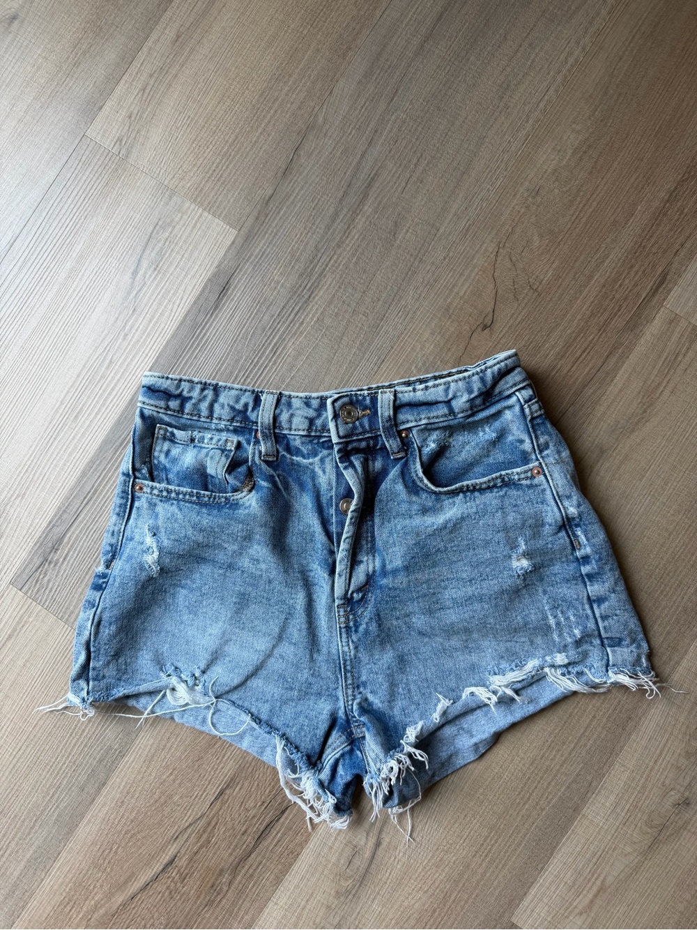 wild fable Distressed Blue Denim Cutoff Shorts